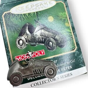 2001 Hallmark Keepsake Miniature Ornament Monopoly Race Car charm